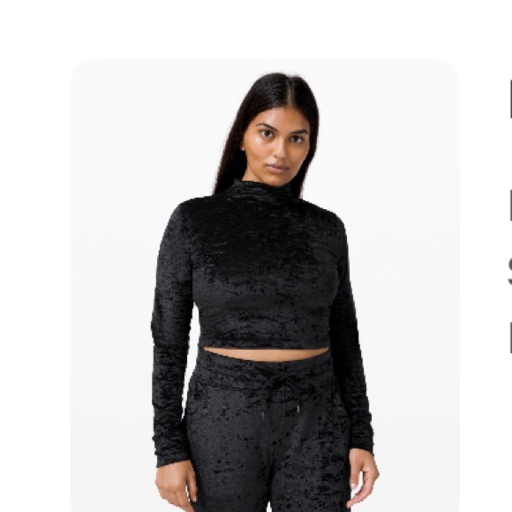 Lululemon crushed velvet crop top special edition